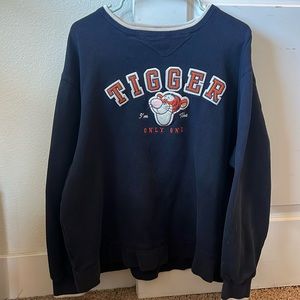 Vintage Blue Disney Tigger Crewneck